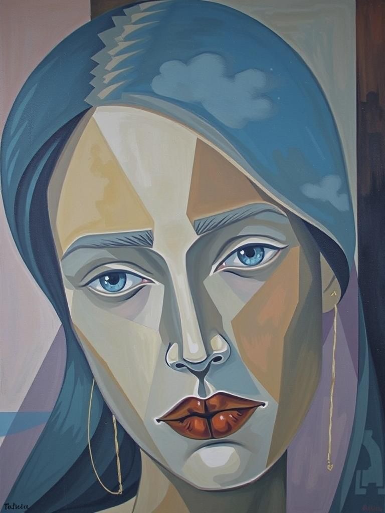 Beautiful Woman Portrait with Abu Simbel Backdrop