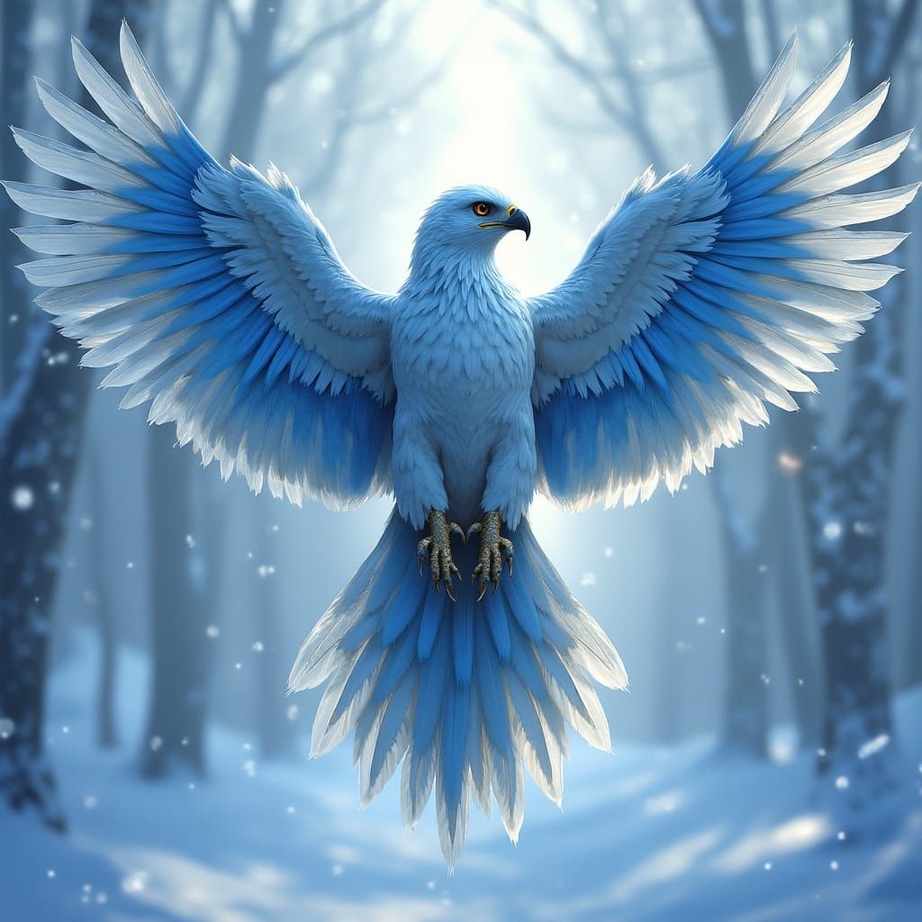 Hyper-Detailed Fantasy Hawk in Oil Painting Style