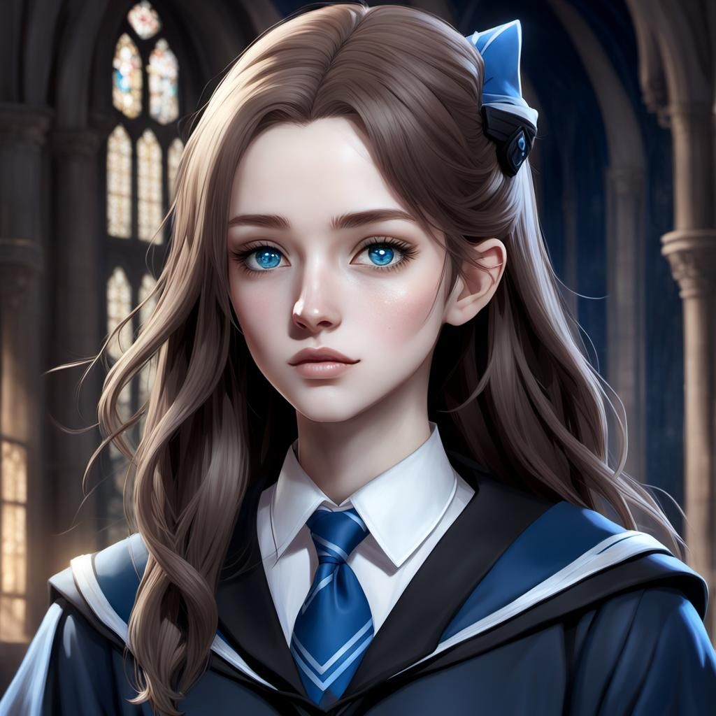 Ravenclaw Student: 3D Anime Art Inspired by Genshin Impact