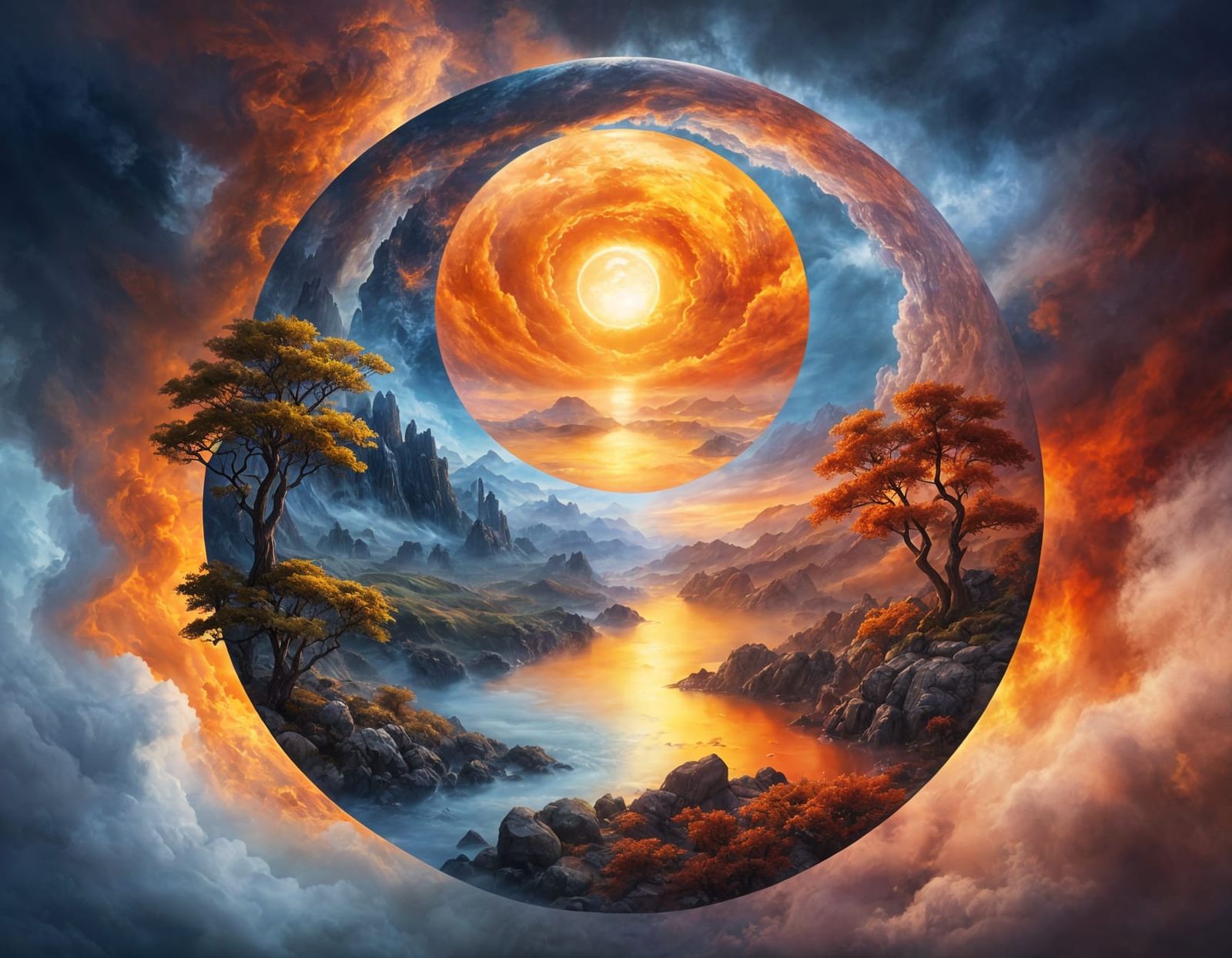 Dreamscape Beyond the Blazing Circle