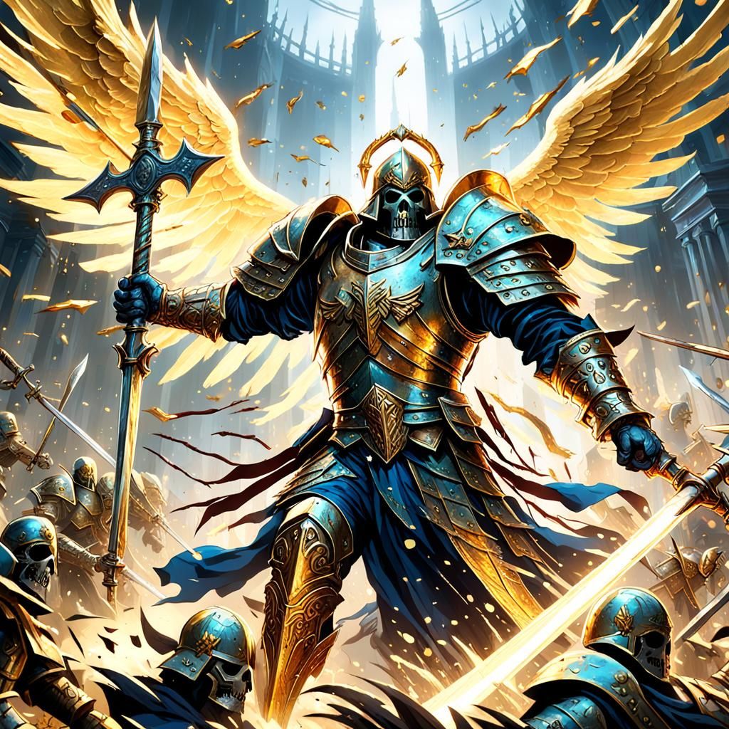 Undead Army vs. Golden Angel: Dark Fantasy Battle