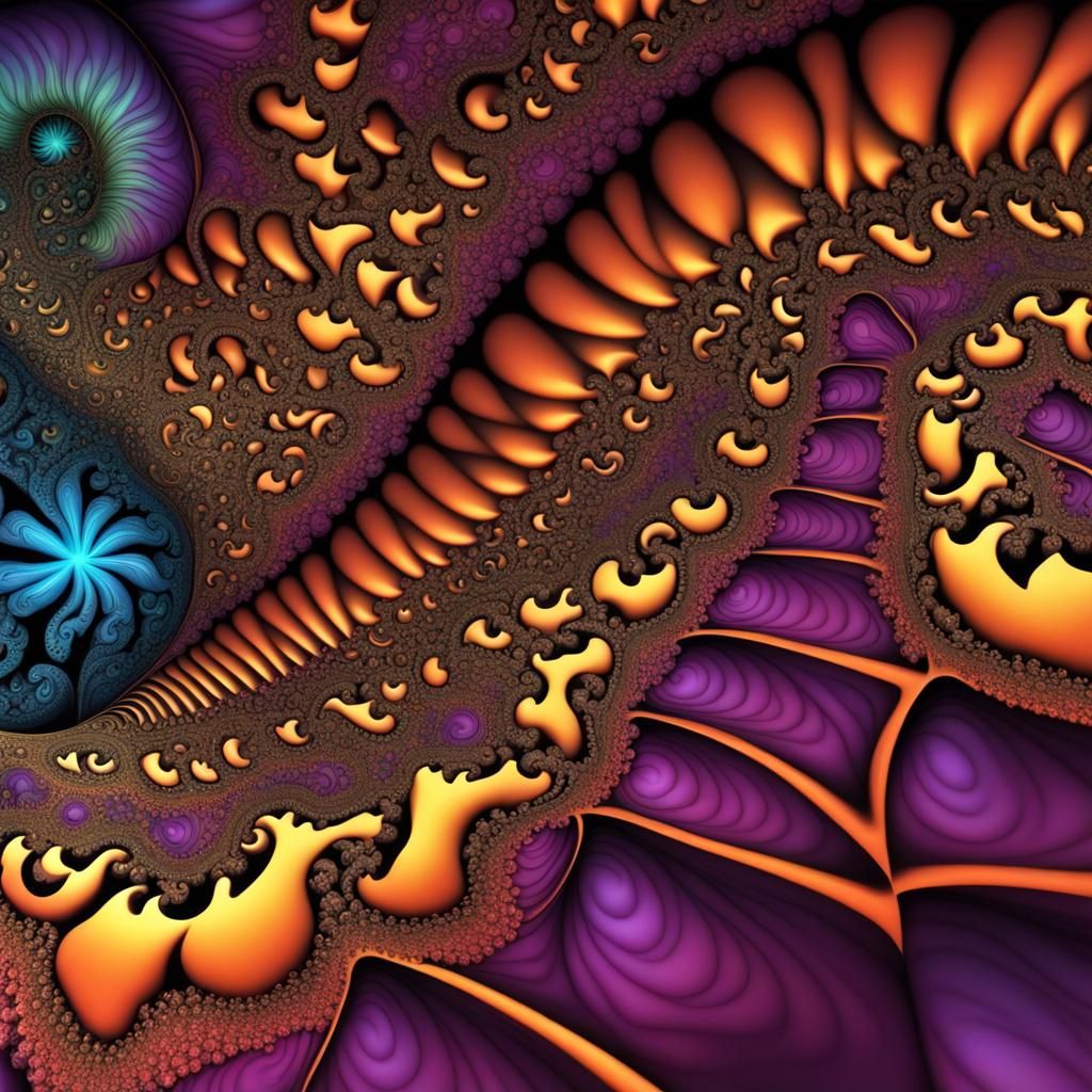 Vibrant Hyper Detailed Fractal Art