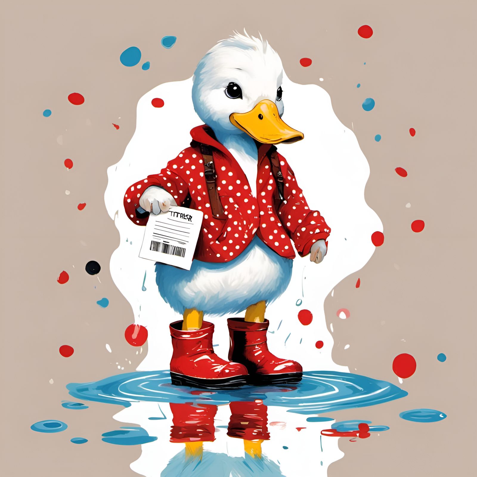 Plucky Lucky Ducky Refuses to Get Mucky While Taking Her Winning Lottery Ticket to Town