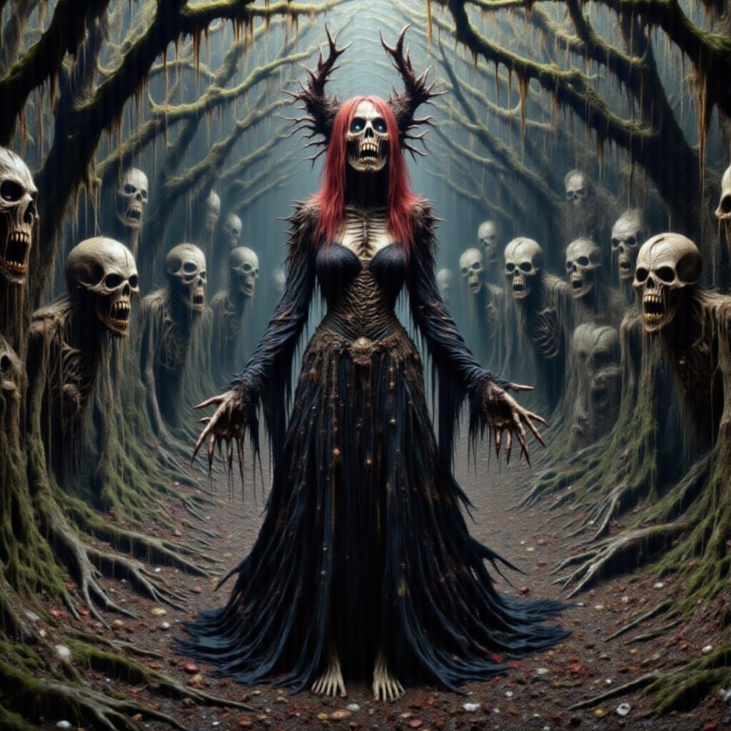 Faerie Witch Summons Spirits in Dark Fantasy Art