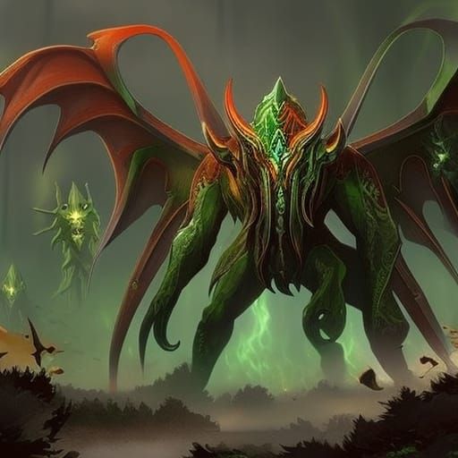 Hyperrealistic Cthulhu Gods in Splash Art Style