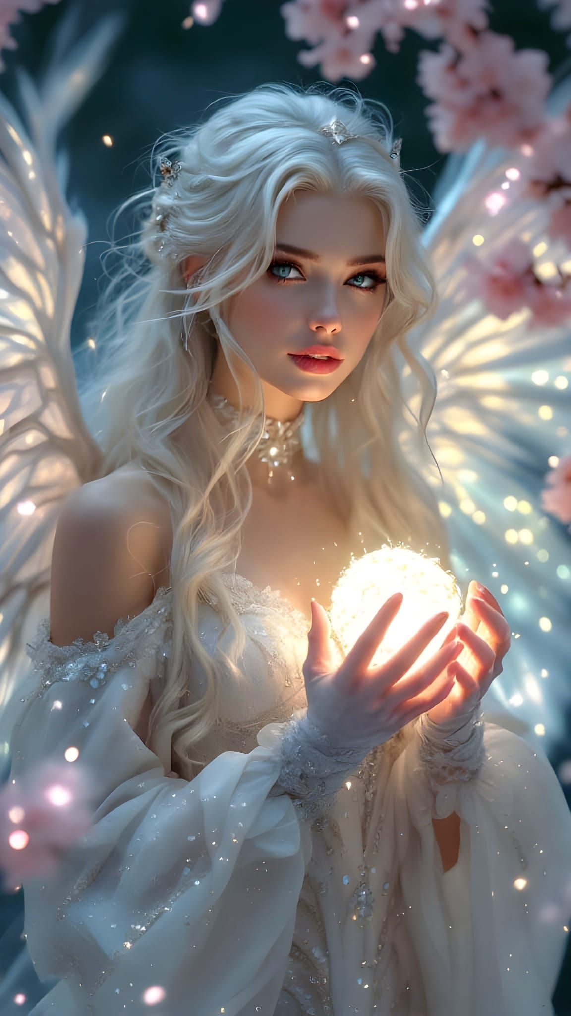 Ethereal Fairy Queen in Sparkling Medieval Attire