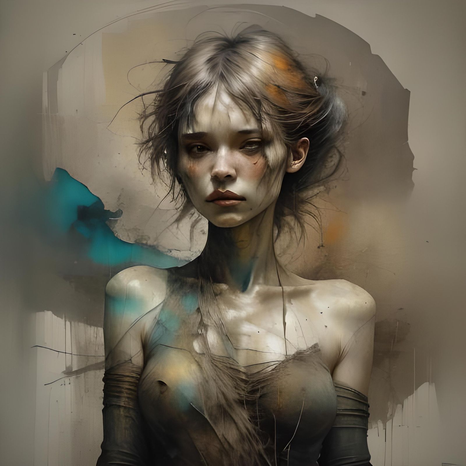 Sound Beyond the Wall: Expressionist Oil Painting