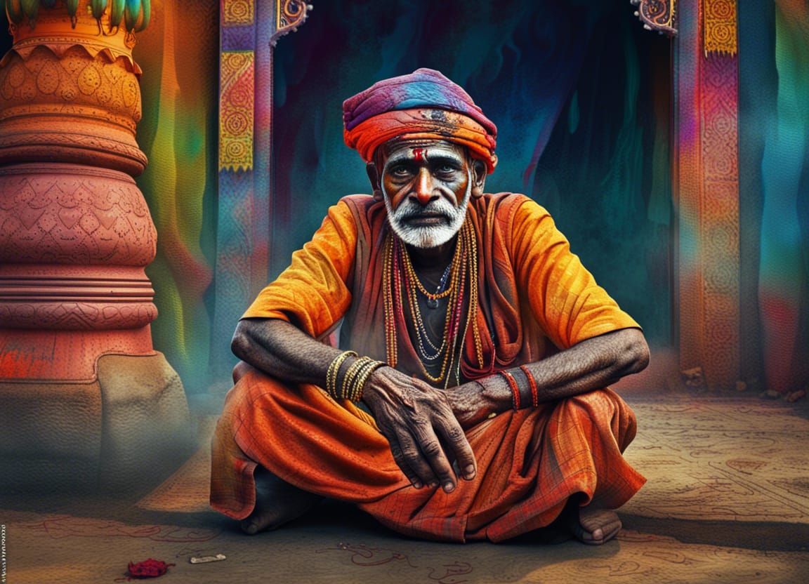 Charismatic Hindu Priest at Gowinda Festival