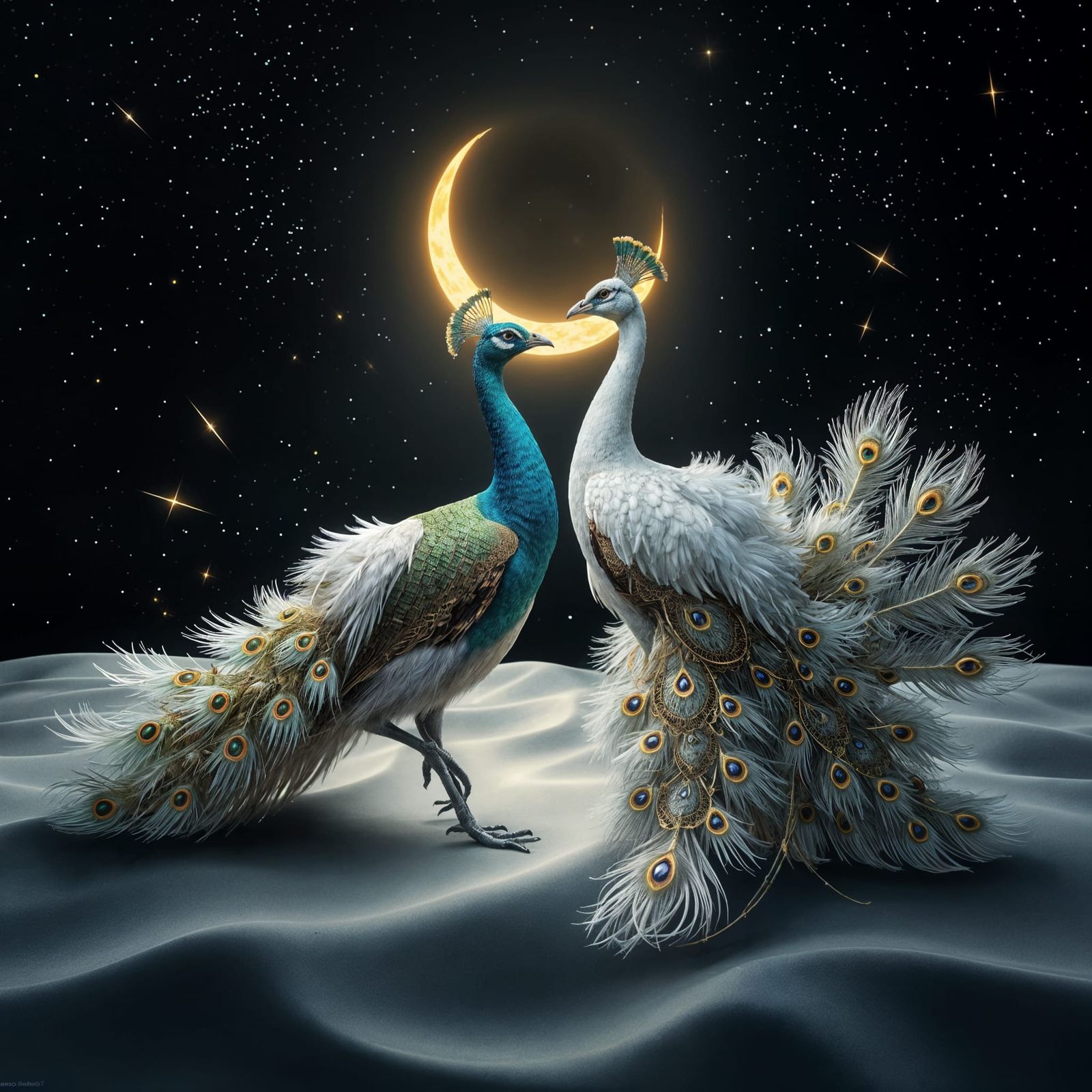 Luxurious Celestial Encounter in Obsidian