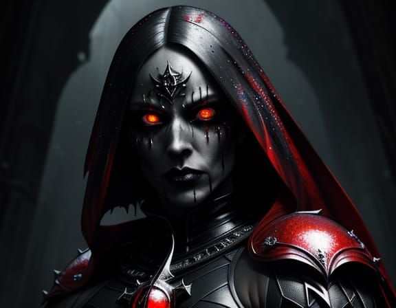 Grotesque Egg Warrior in Gothic Cathedral