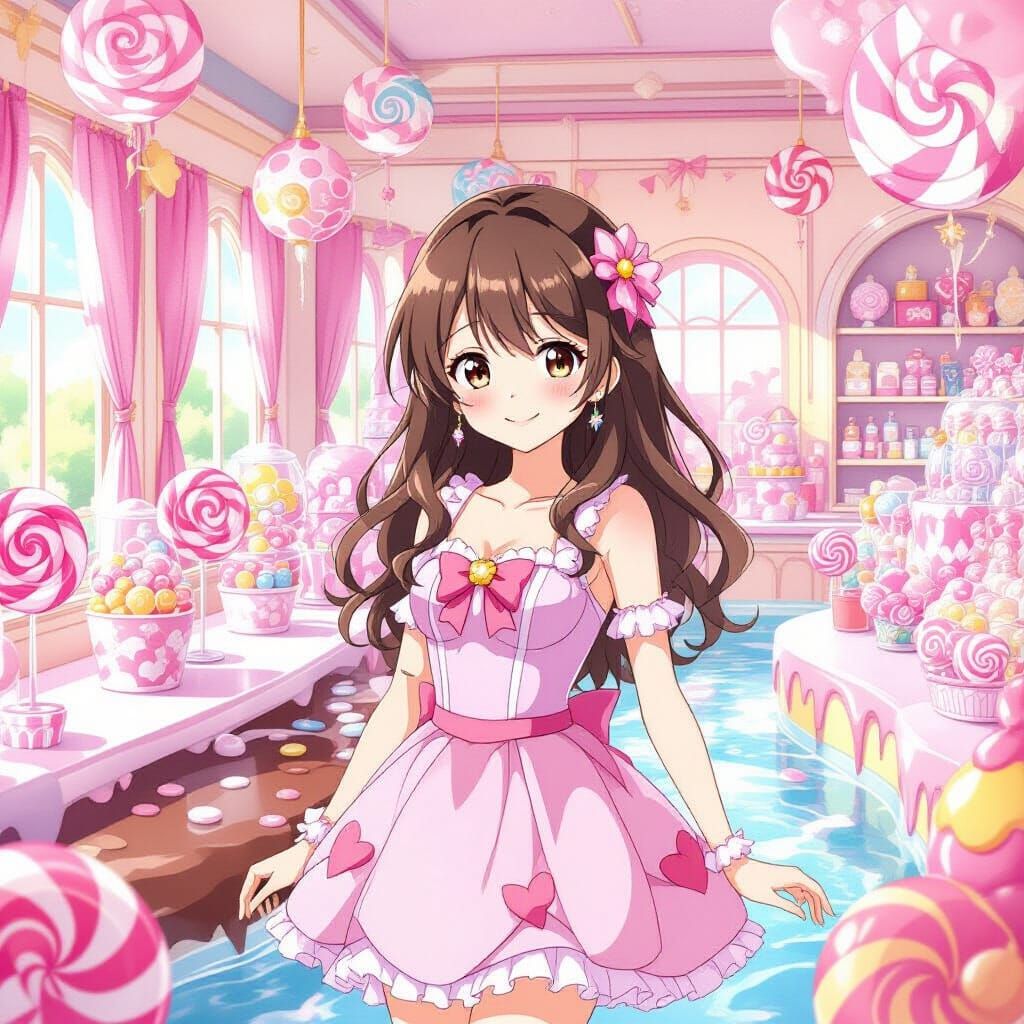 Anime Girl in Candy Dress by Chocolate River