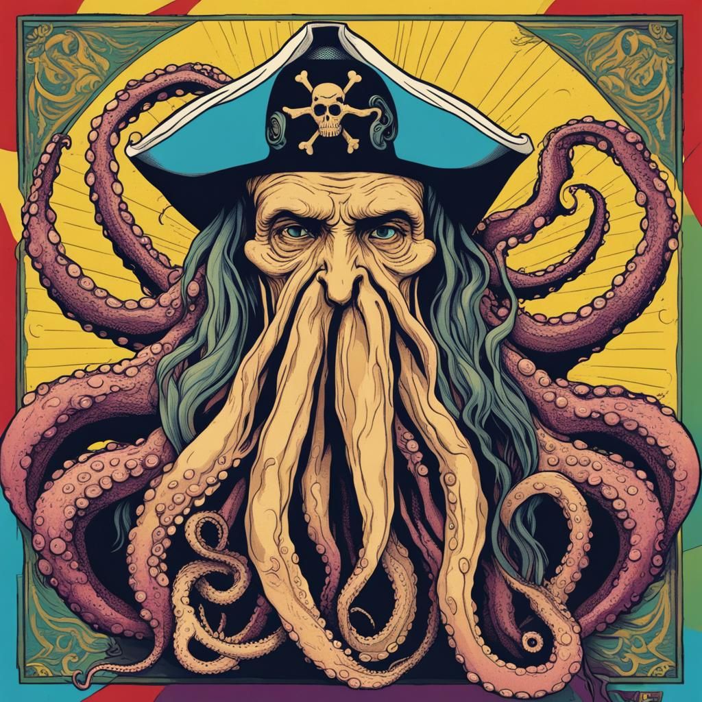 Davy Jones Devil Tarot Card Pop Art