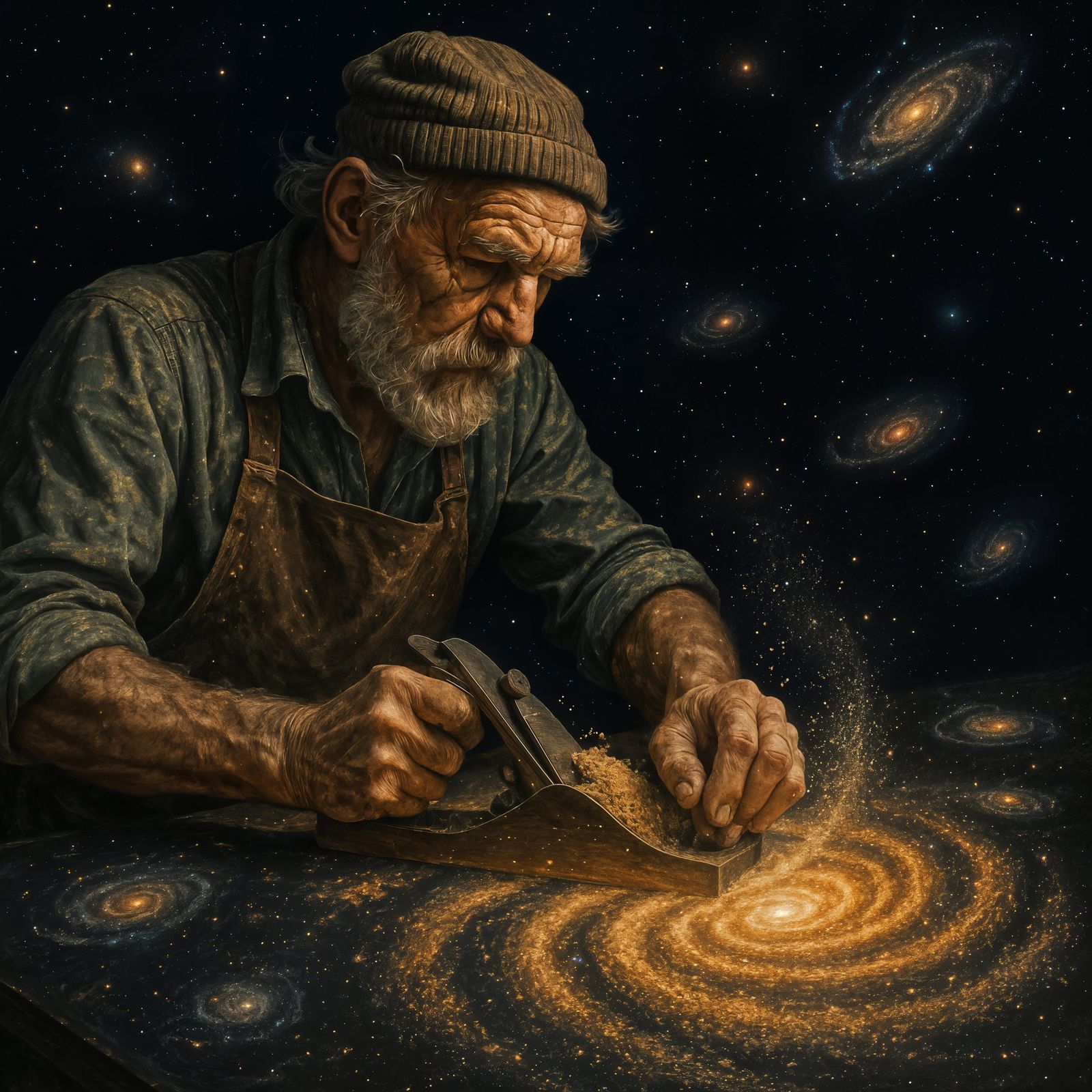 Carpenter Builds Galaxies from Sawdust: CGI Art