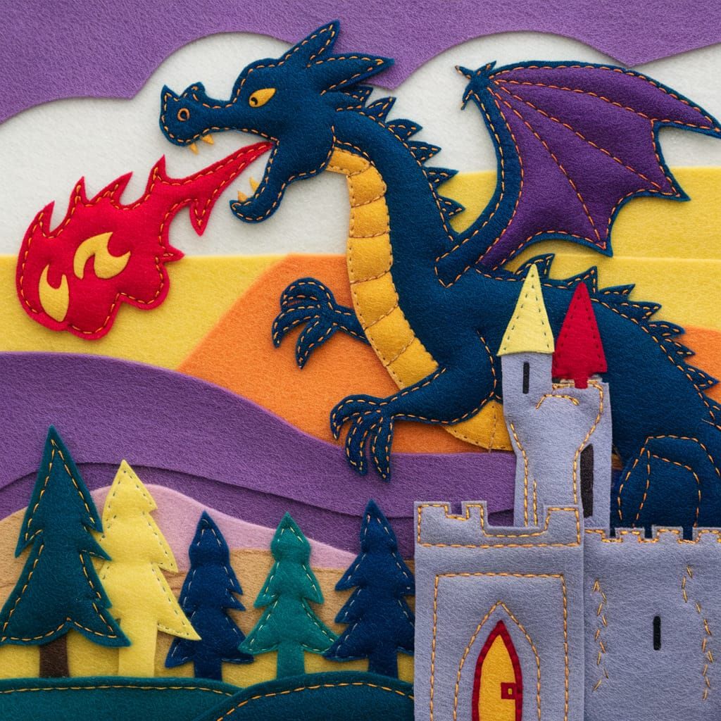 Ferocious felted friend