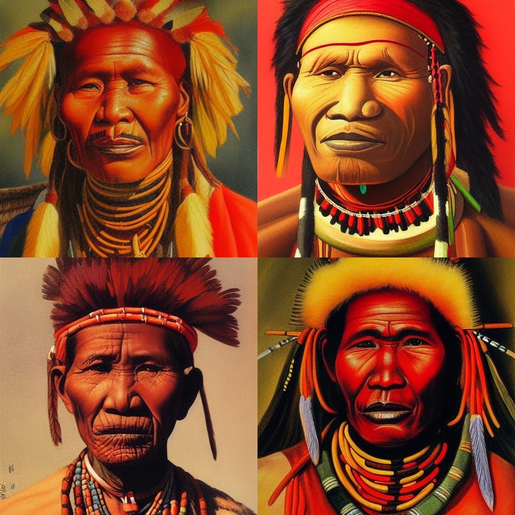 Pict Tribe Chief Portrait: Detailed Historical Painting
