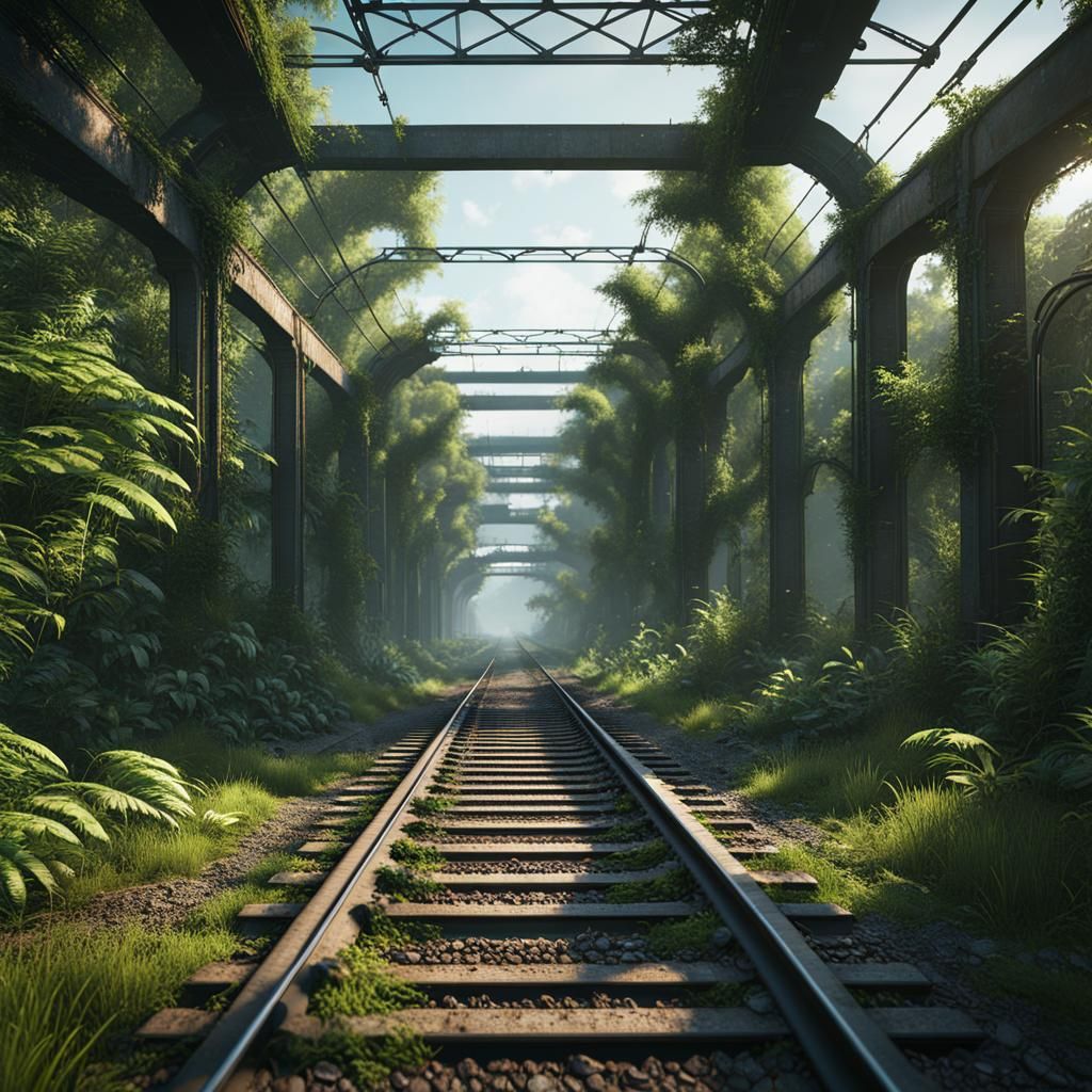 Post-Apocalyptic Train Track in Unreal Engine 5