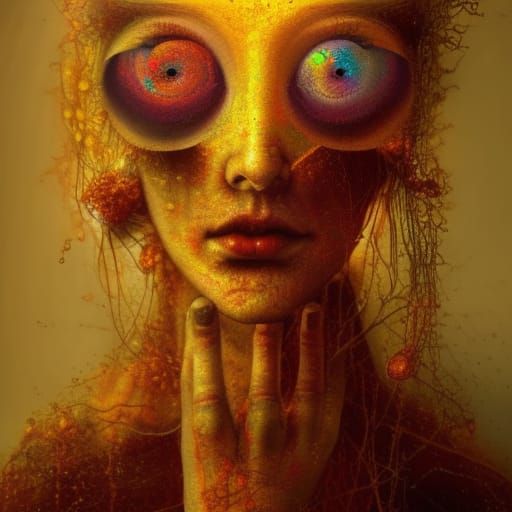 Horrific Science Fiction Astral Landscape Illustration