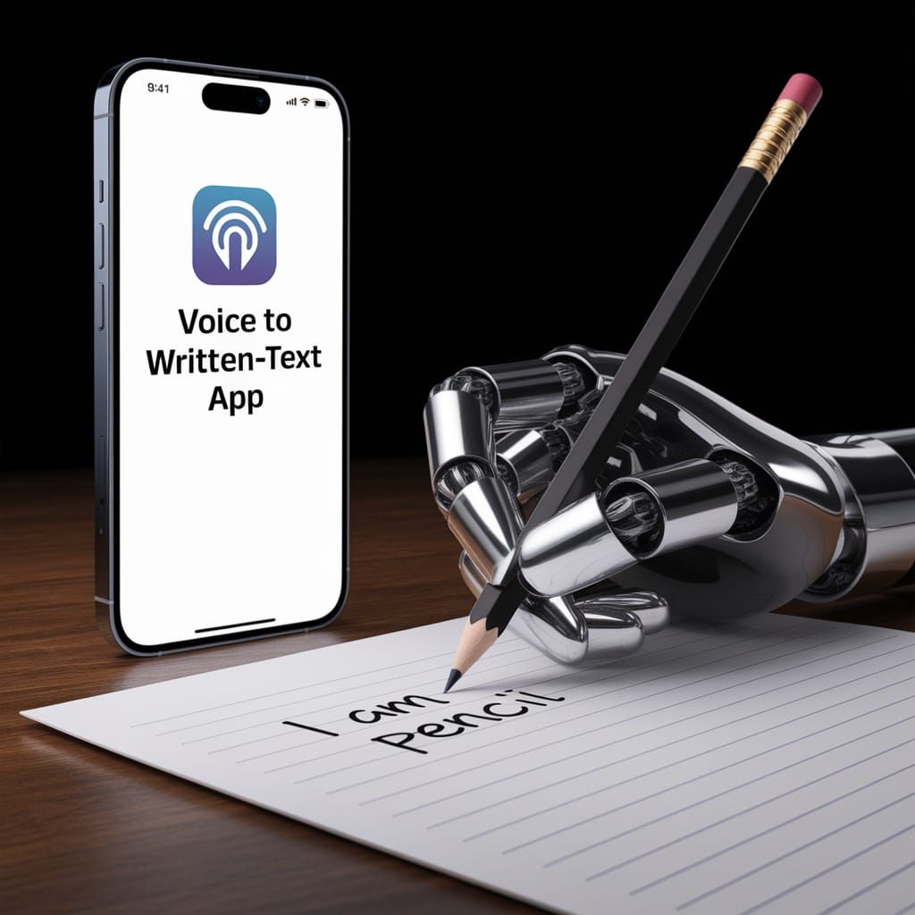 AI Captures Voice to Text Machine Writing With Pencil