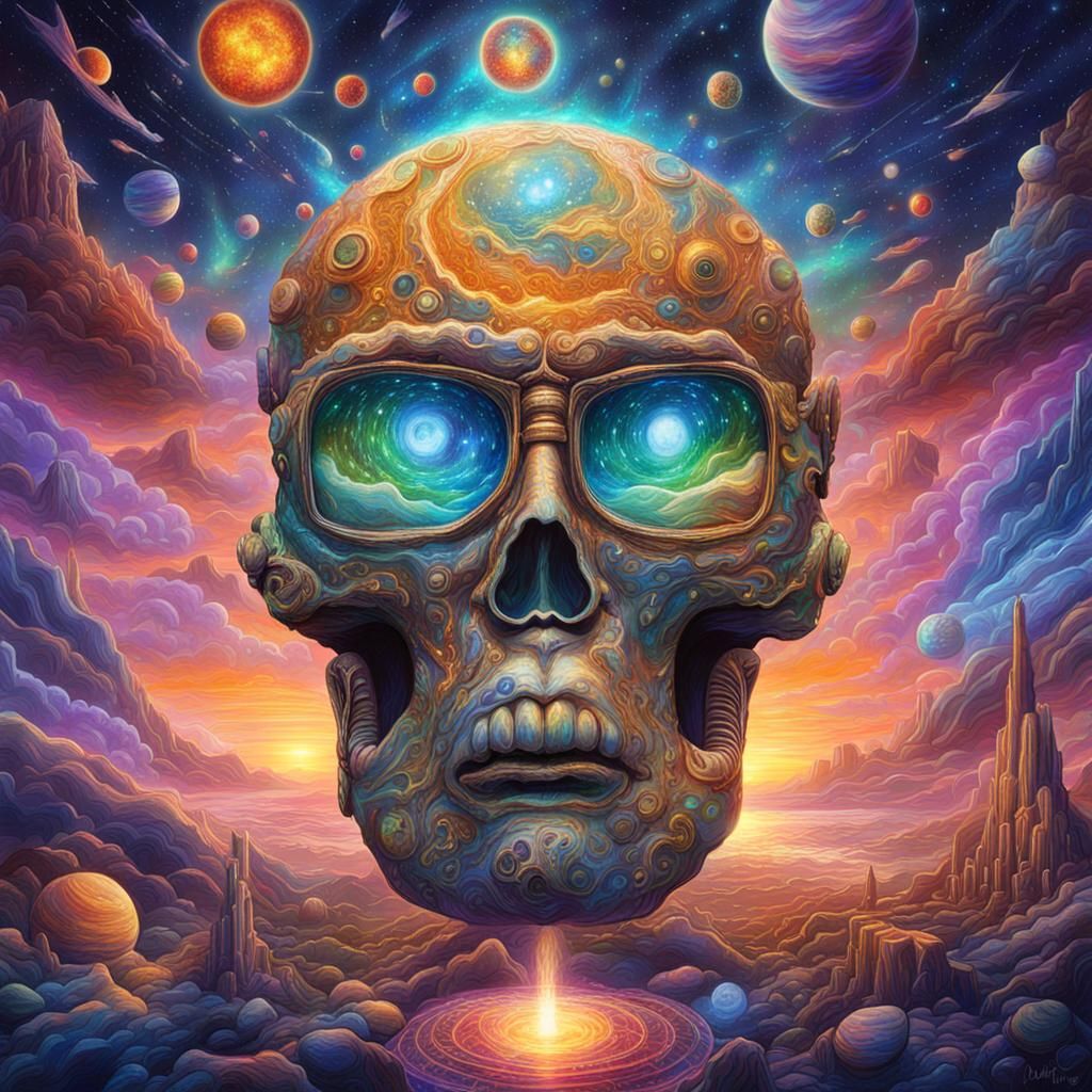 Cosmic End of World: Holographic Astral Illustration