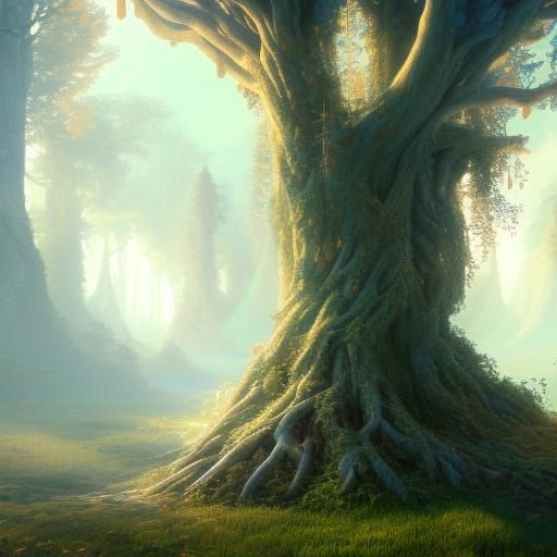 Crystal Plait Trees: Fantasy Concept Art