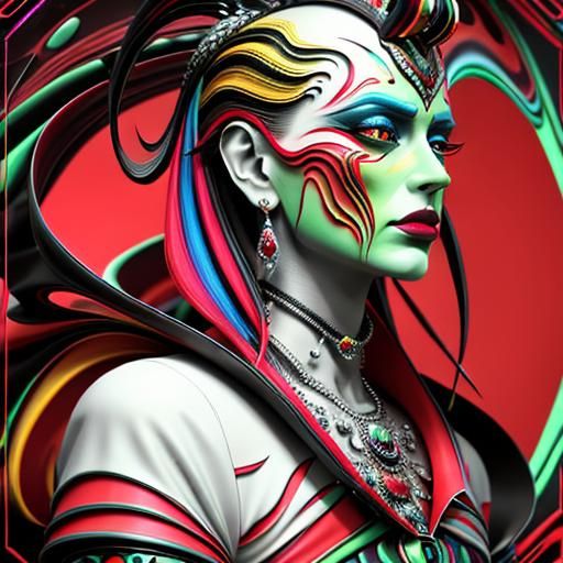 Surreal 3D Render with Vibrant Colors