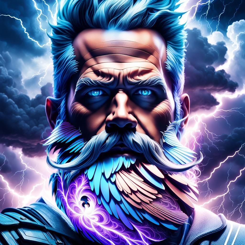 Feather electricity beard