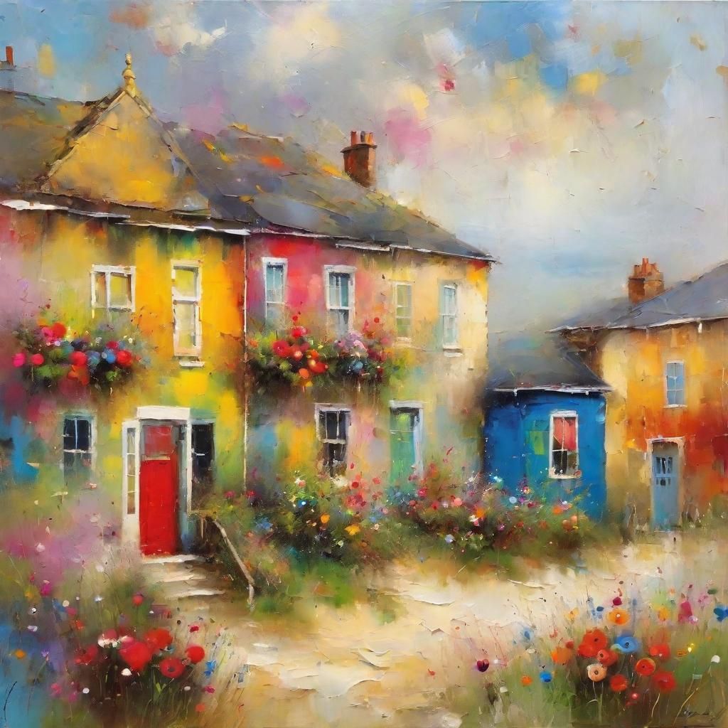 Weathered Beach House Painting in Coastal Style