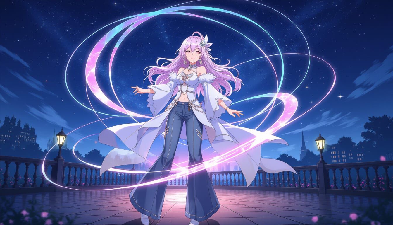 Enchanting Jeans in Digital Art Style