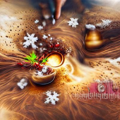Christmas Snow Magic Coffee: 8k Resolution Artwork