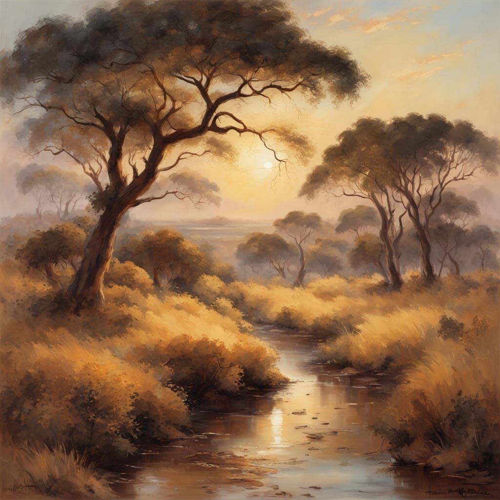 Bushveld Landscape in Warm Earthy Tones