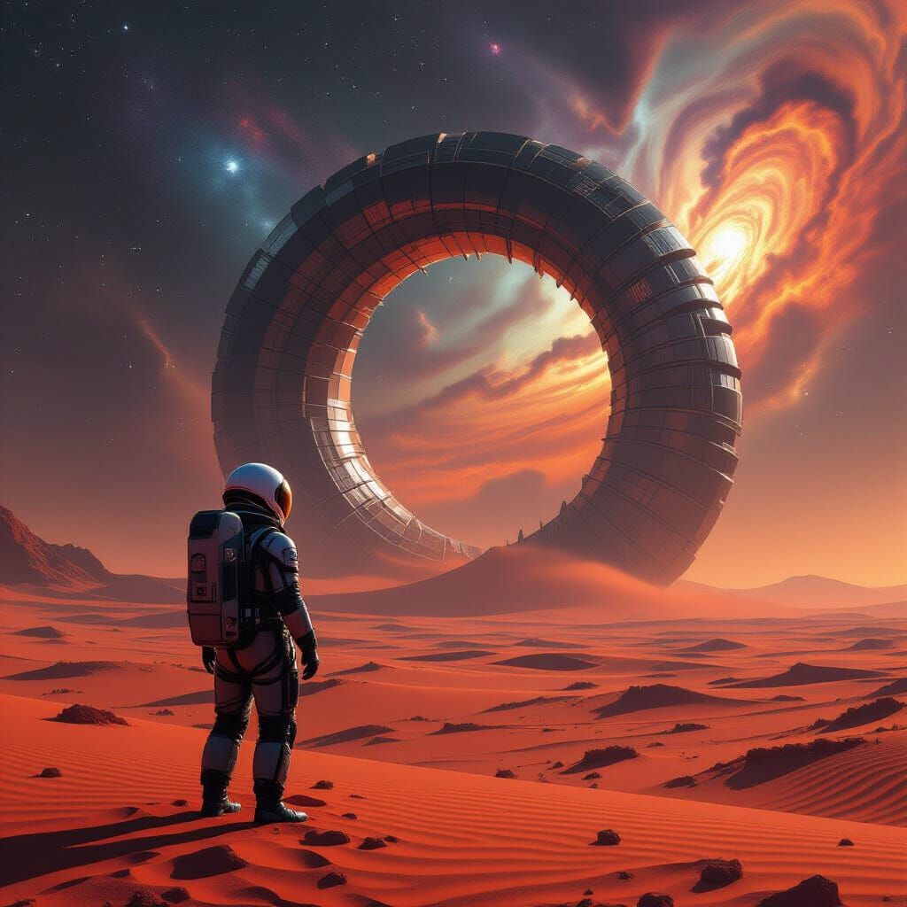 Crystalline Sandworm Emerges on Alien Planet