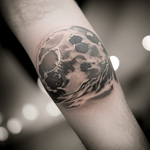 Full Moon Ocean Tattoo