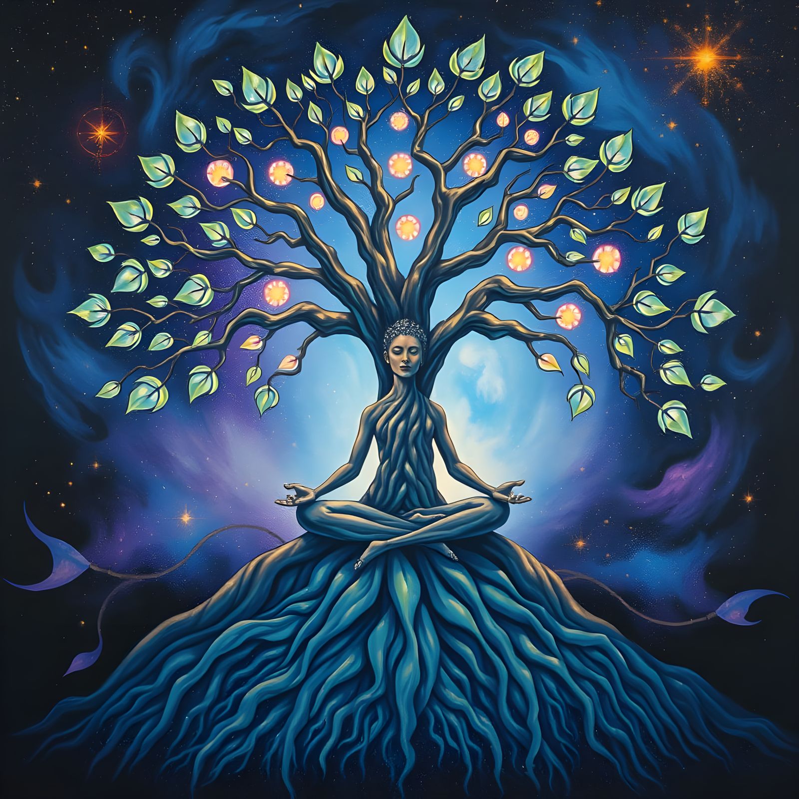 Tree of Life with Triskele Symbol