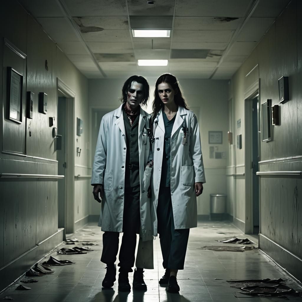 Gothic Horror: Vampire Doctor and Zombie Nurse