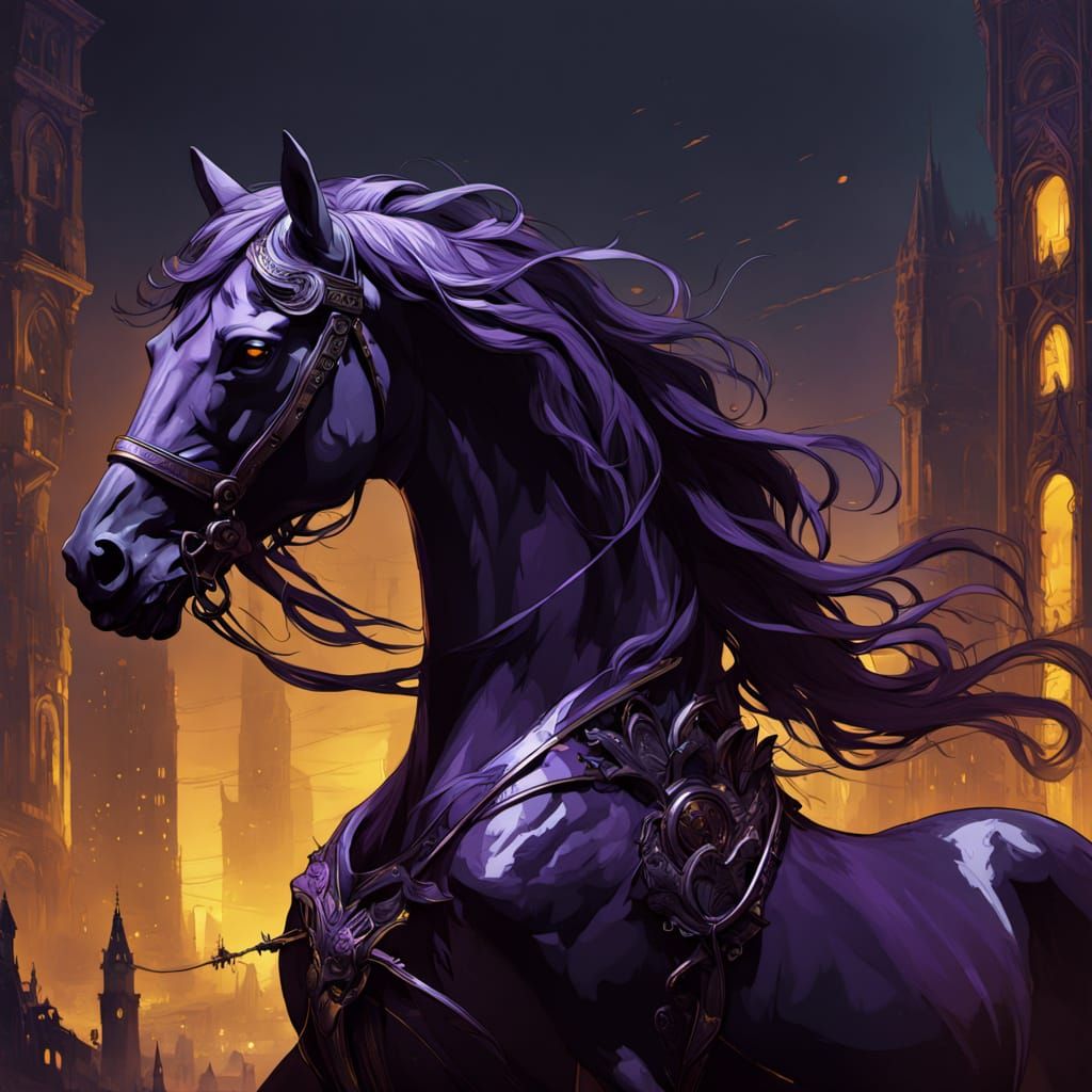 Meduza Silhouette Emerging from Decaying Cityscape