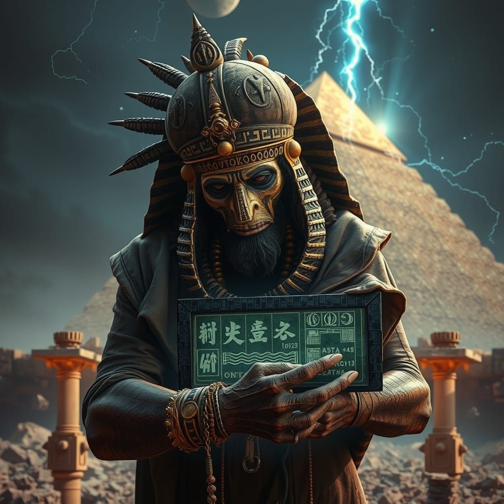 Ancient Scribe Sculpts Hieroglyphs on Computer Screen