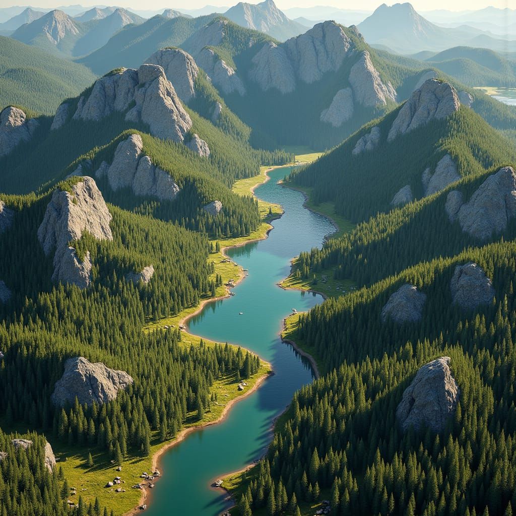 Redstock Park: Bird's-Eye View of Coniferous Forests