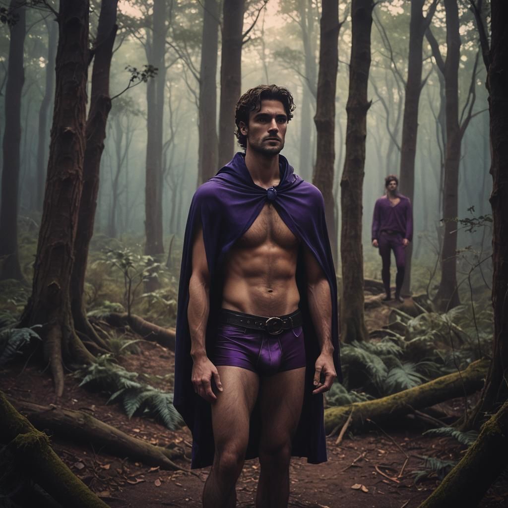 Mystical Forest Ritual with Hunky Figures