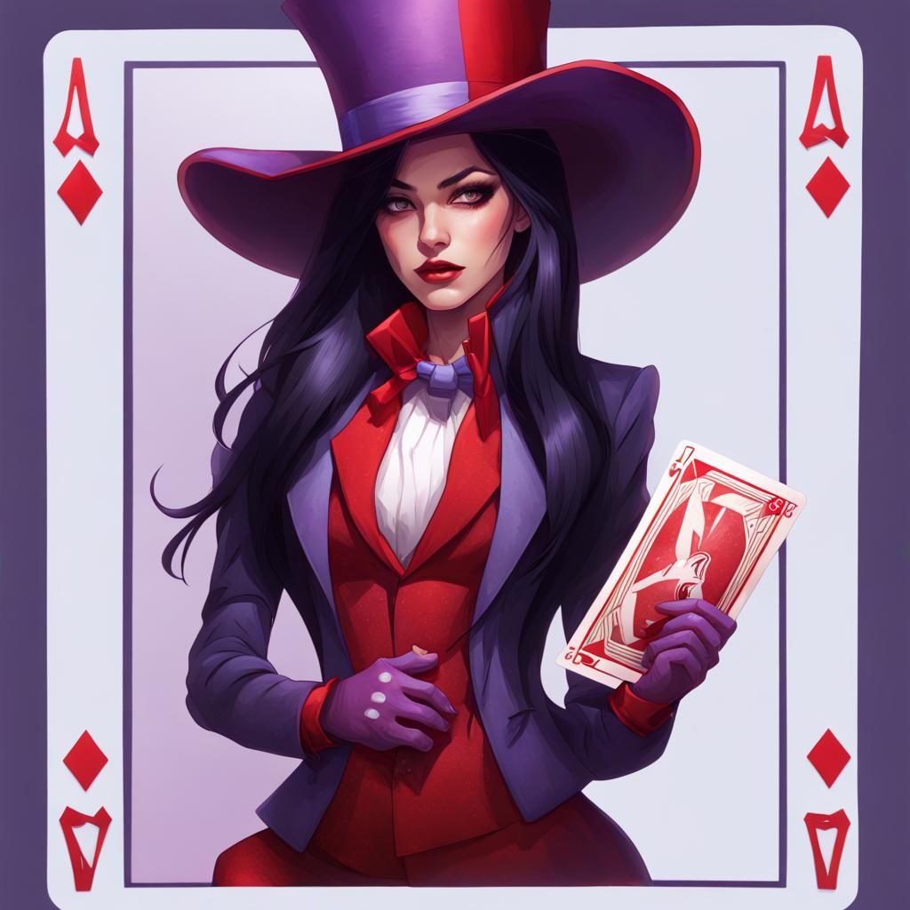 Woman in Top Hat Portrait, Trending Artstation