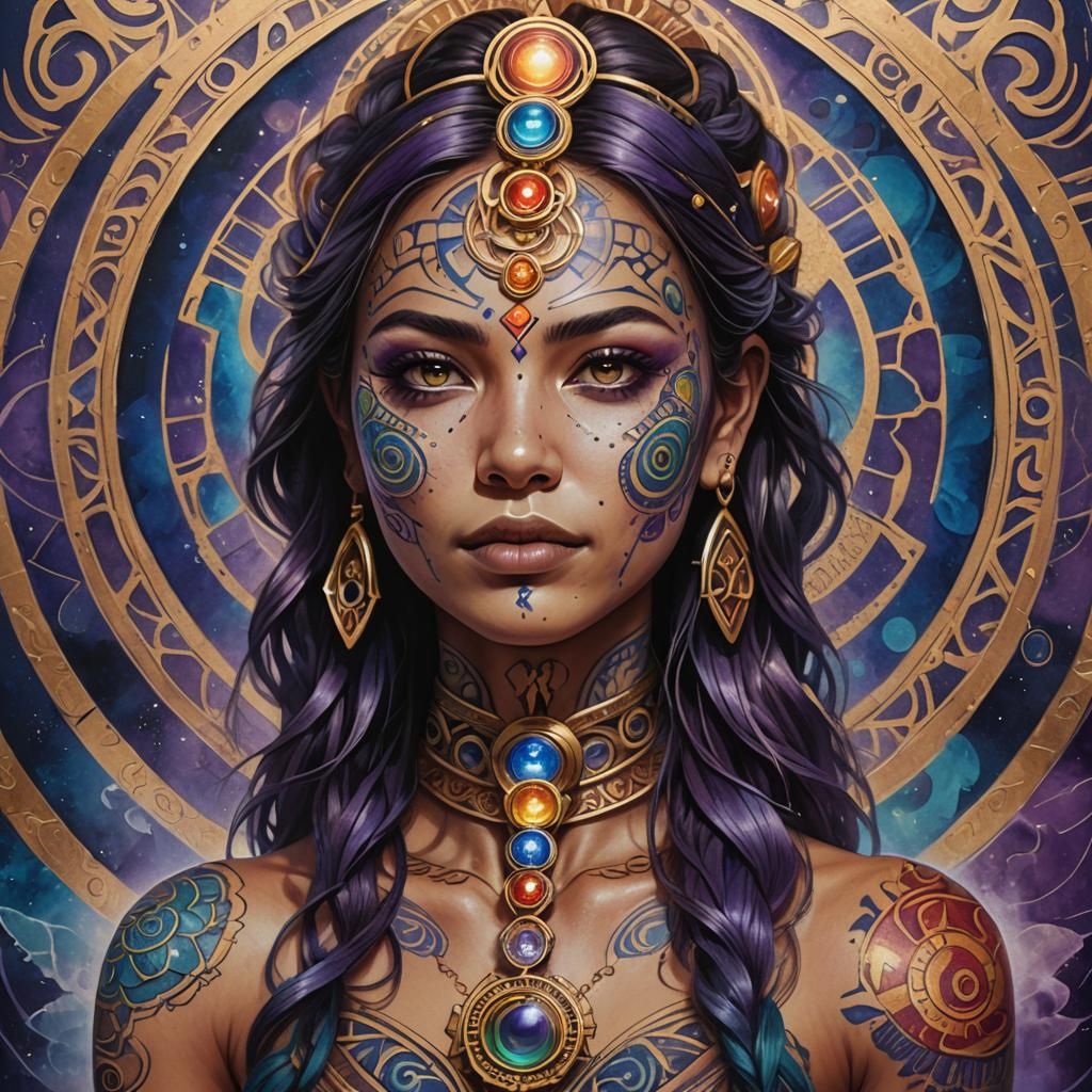 Chakra Tattoo in Splash Art Style