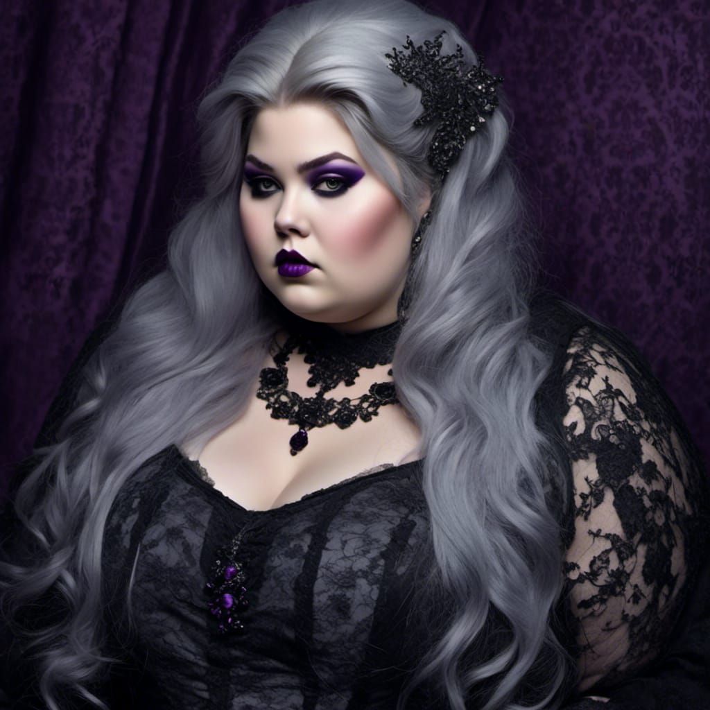 Gothic Amy Lee Portrait with Hyperrealistic Details