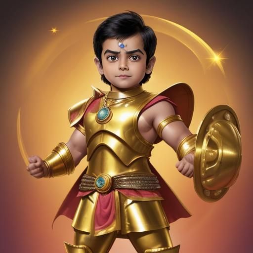 Chota Bheem in Golden Armor