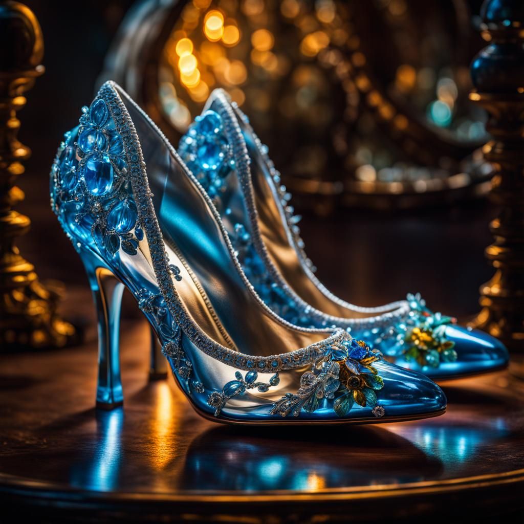 Cinderella's Magical Glass Slippers in Sharp Focus