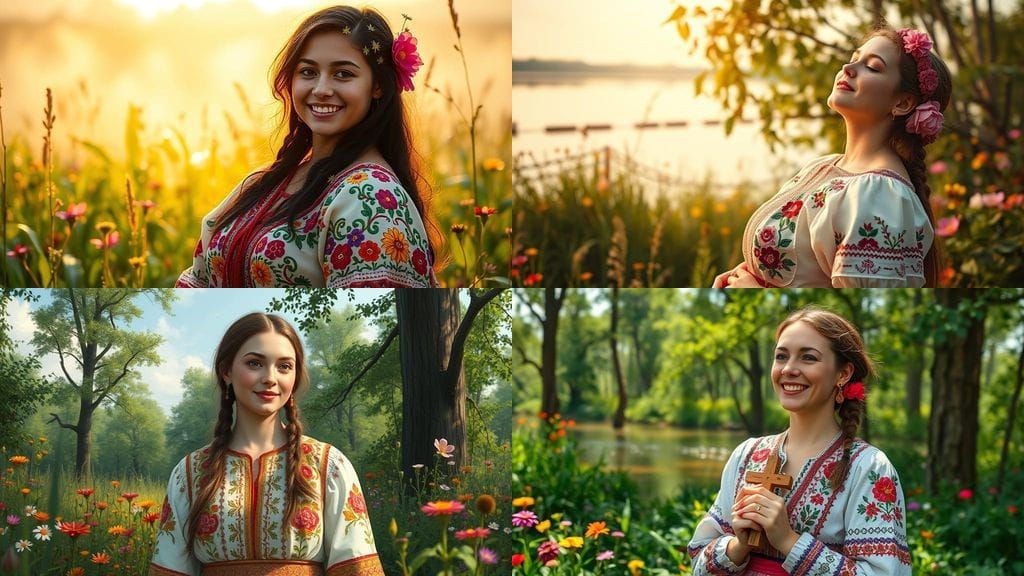 Vibrant Romanian Women Celebrating Life in Nature