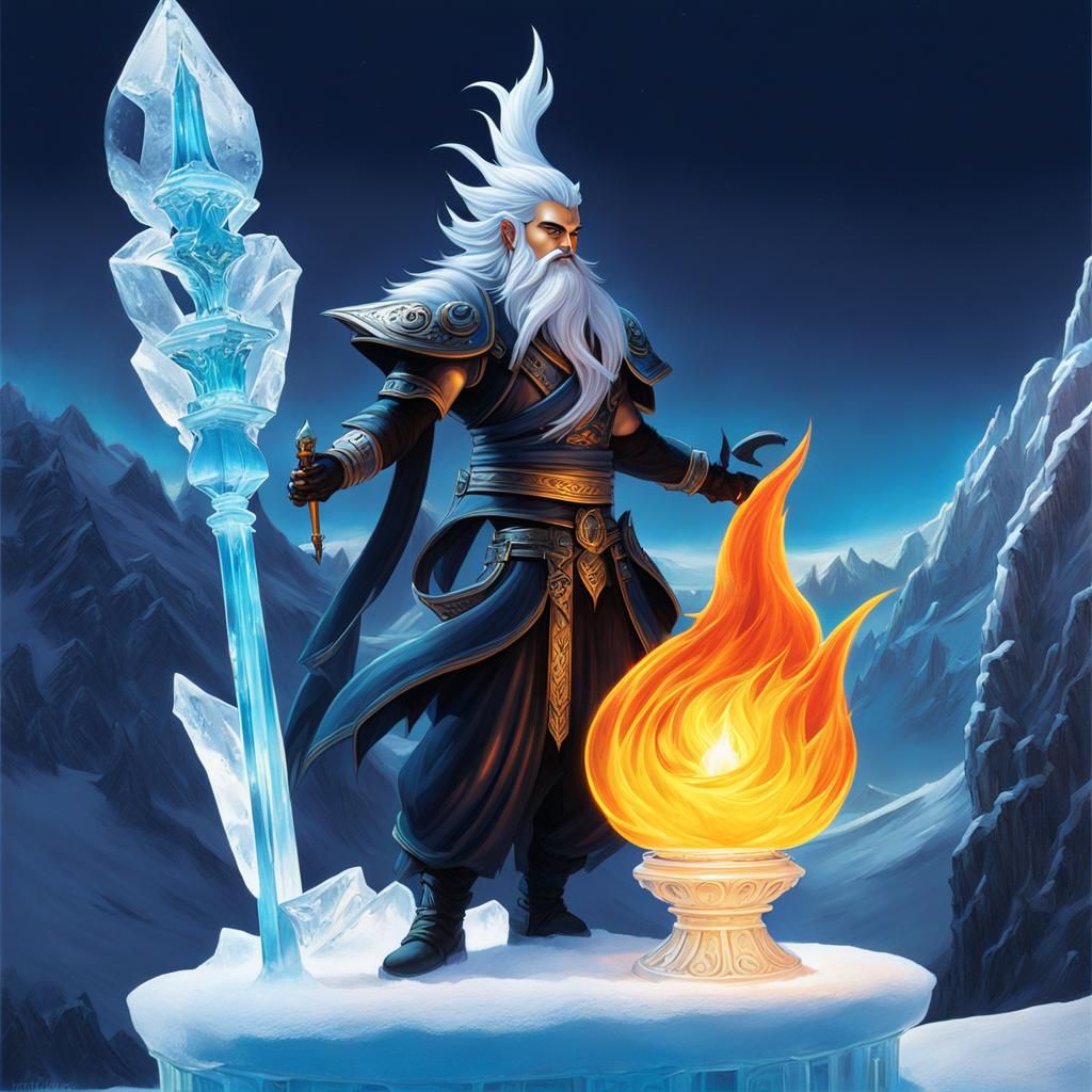 Translucent Ice Sculpture of Shiva in Chughtai Style