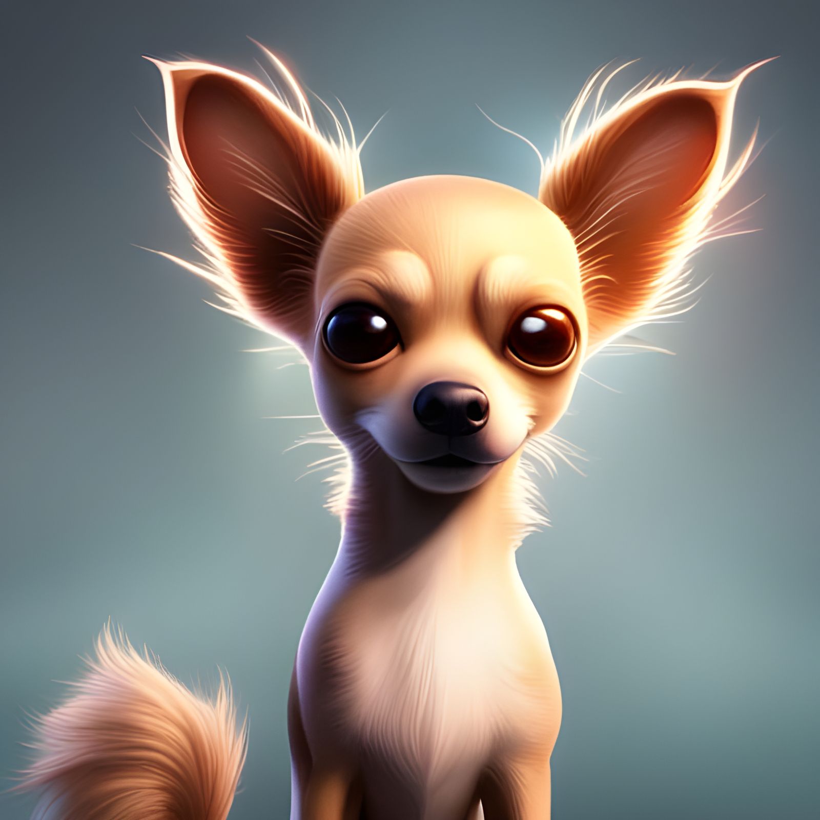 Pixar-Style Chihuahua Dog Sticker in 3D