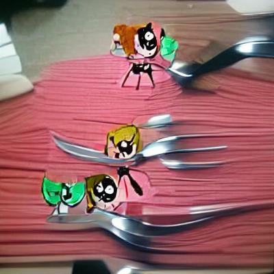 Powerpuff Girls Fork Fight: Cartoon Mayhem