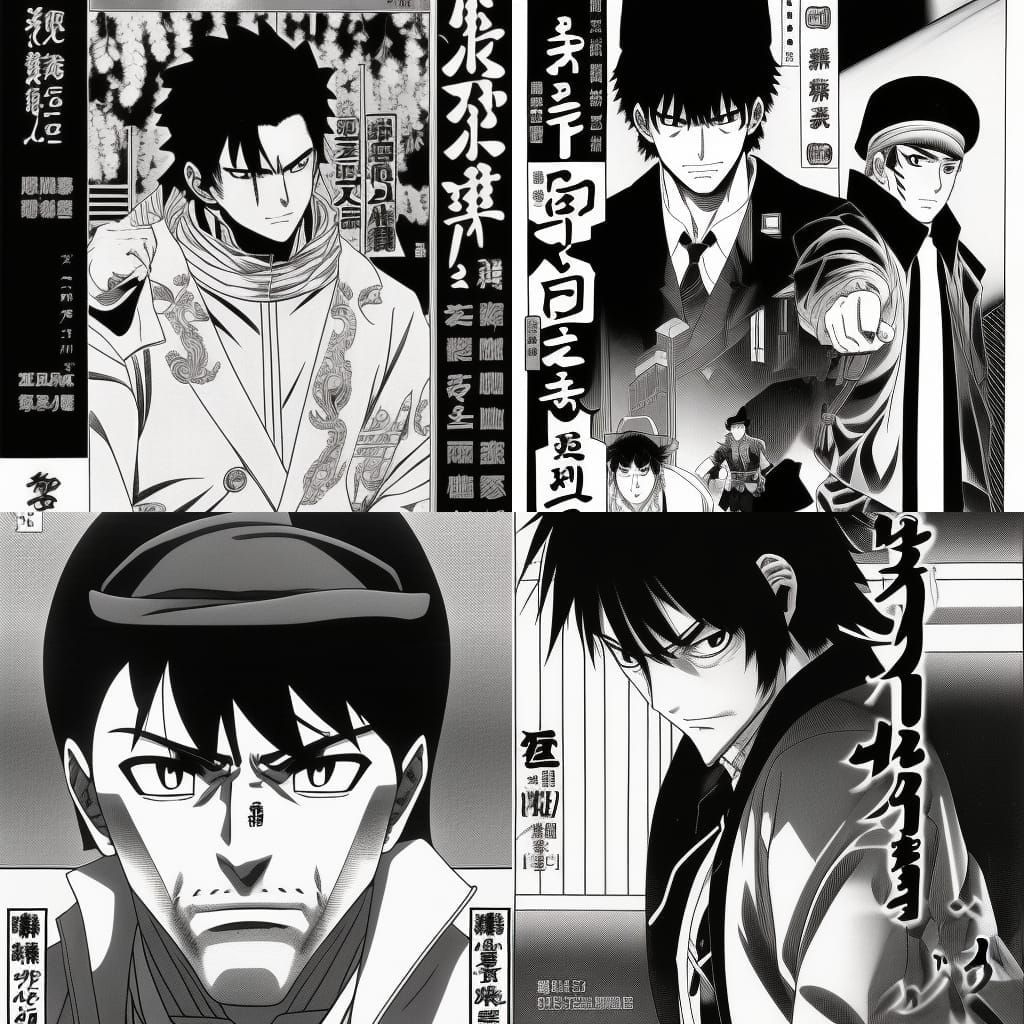 Noir Detective in Manga Style