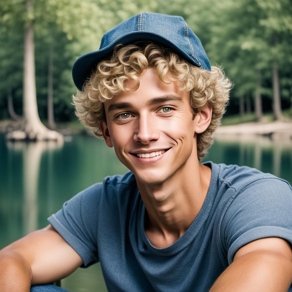 Handsome Teenager Portrait by Lake, Professional Photography