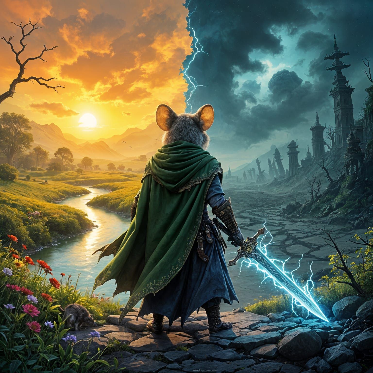 Yin-Yang Duality: Finn, Mouse Wanderer Between Worlds